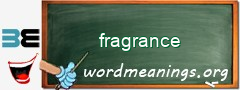 WordMeaning blackboard for fragrance